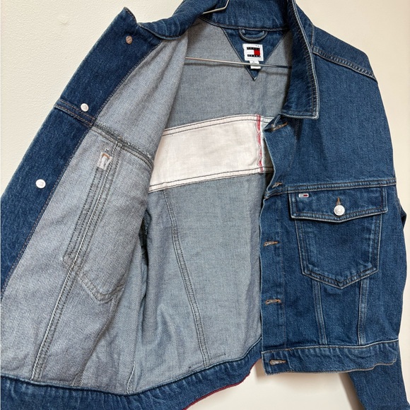 NWOT Tommy Hilfiger Tommy Jeans Claire Cropped Denim Jacket Size XL - Picture 11 of 13